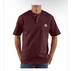 Carhartt maroon loose fit heavy weight shirt